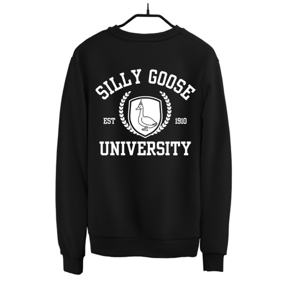 Silly Goose University Women’s Long Sleeve Crewneck Sweatshirt - Picture 1 of 1